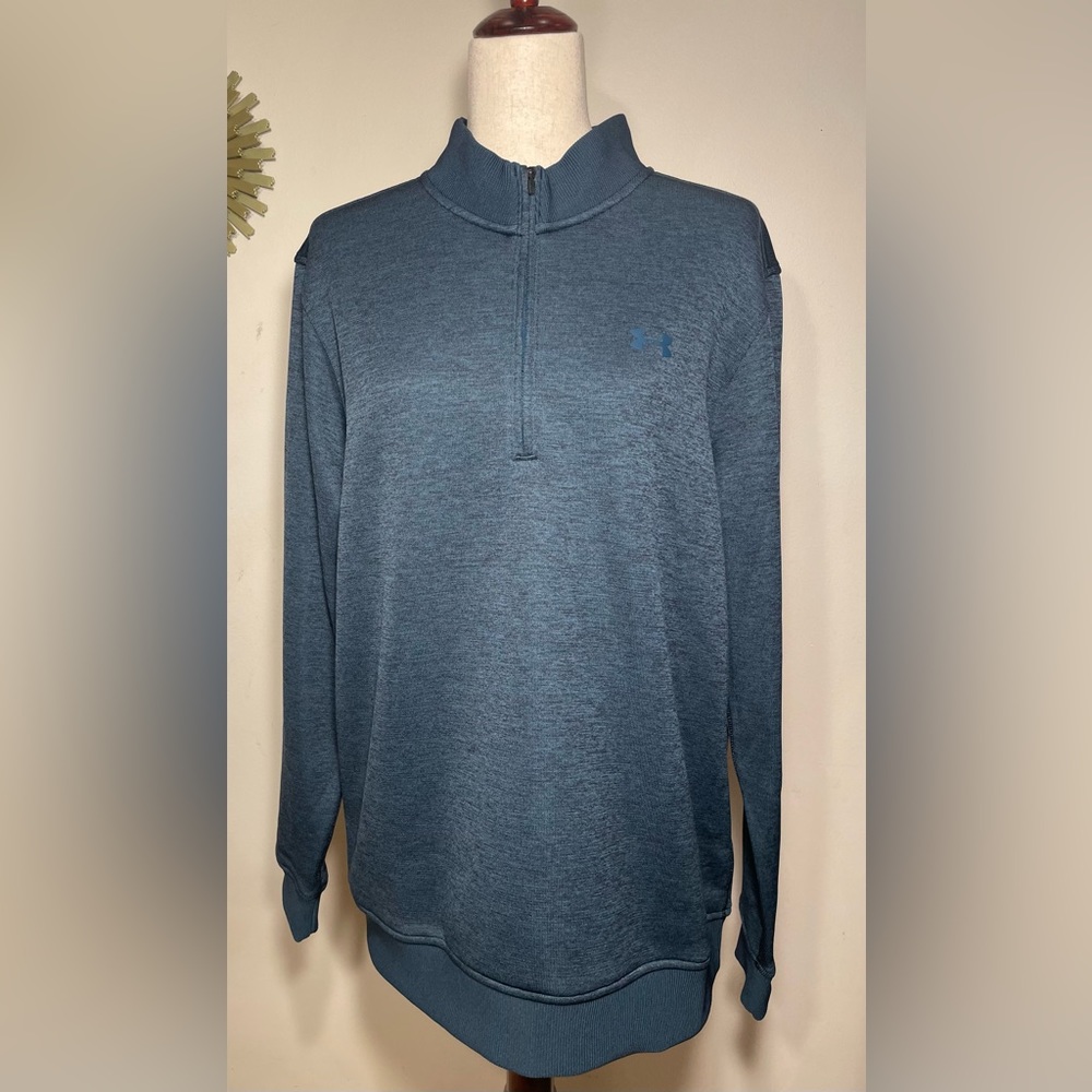 Men's UA Storm SweaterFleece ¼ Zip - Size Large - Color is Blue